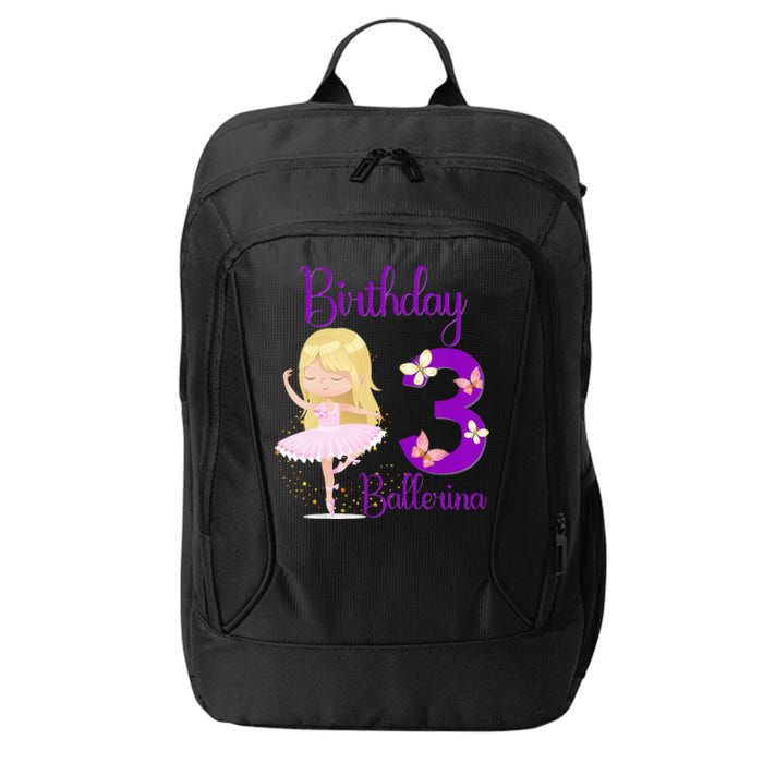 Girl Ballerina 3rd Birthday Party Theme 3 Years Old Ballet Dancer City Backpack