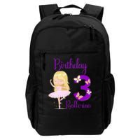 Girl Ballerina 3rd Birthday Party Theme 3 Years Old Ballet Dancer Daily Commute Backpack