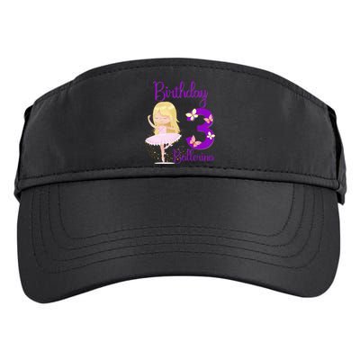 Girl Ballerina 3rd Birthday Party Theme 3 Years Old Ballet Dancer Adult Drive Performance Visor