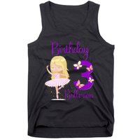 Girl Ballerina 3rd Birthday Party Theme 3 Years Old Ballet Dancer Tank Top