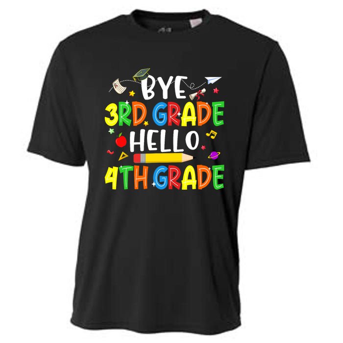 Graduation Bye 3rd Grade Hello 4th Grade Back to School Cooling Performance Crew T-Shirt