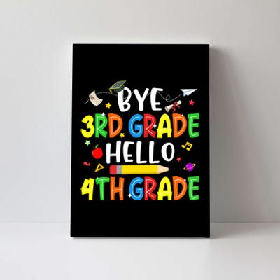 Graduation Bye 3rd Grade Hello 4th Grade Back to School Canvas