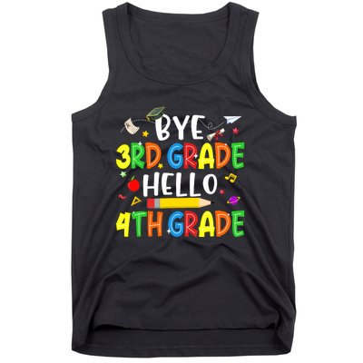 Graduation Bye 3rd Grade Hello 4th Grade Back to School Tank Top