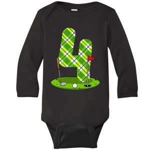 Golf Birthday 4th Birthday Party Golfer Baby Long Sleeve Bodysuit