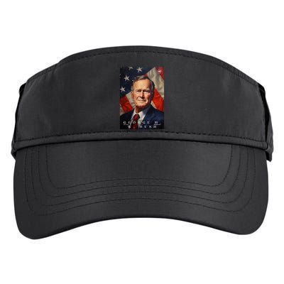 George Bush 41st President Of The United States Portrait Adult Drive Performance Visor