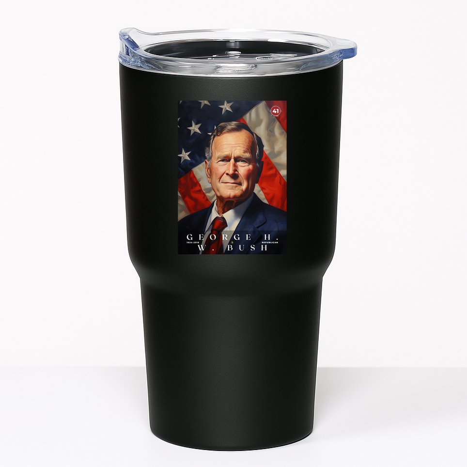 George Bush 41st President Of The United States Portrait Tumbler