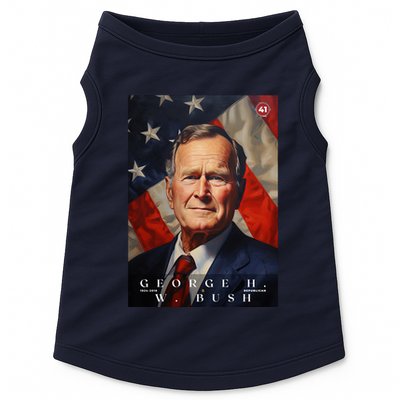 George Bush 41st President Of The United States Portrait Doggie Tank