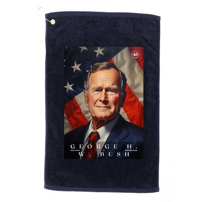 George Bush 41st President Of The United States Portrait Golf Towel