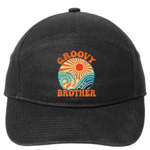 Groovy Brother 70s Aesthetic Nostalgia 1970's Retro Brother 7-Panel Snapback Hat