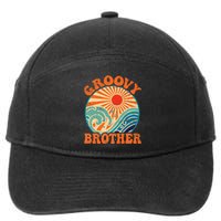 Groovy Brother 70s Aesthetic Nostalgia 1970's Retro Brother 7-Panel Snapback Hat