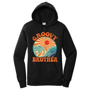 Groovy Brother 70s Aesthetic Nostalgia 1970's Retro Brother Women's Pullover Hoodie