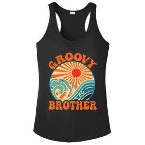 Groovy Brother 70s Aesthetic Nostalgia 1970's Retro Brother Ladies PosiCharge Competitor Racerback Tank