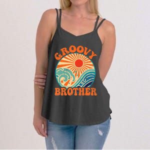 Groovy Brother 70s Aesthetic Nostalgia 1970's Retro Brother Women's Strappy Tank