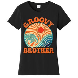 Groovy Brother 70s Aesthetic Nostalgia 1970's Retro Brother Women's T-Shirt