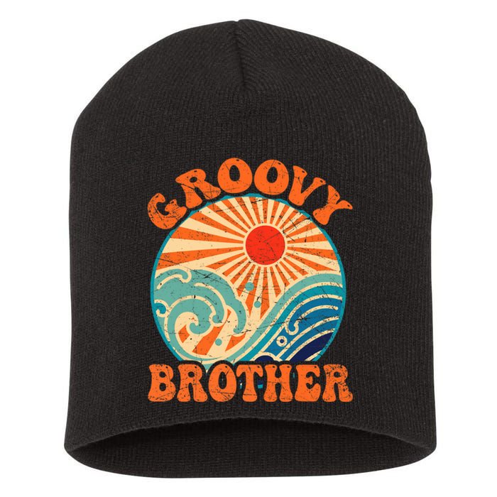 Groovy Brother 70s Aesthetic Nostalgia 1970's Retro Brother Short Acrylic Beanie