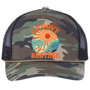 Groovy Brother 70s Aesthetic Nostalgia 1970's Retro Brother Retro Rope Trucker Hat Cap