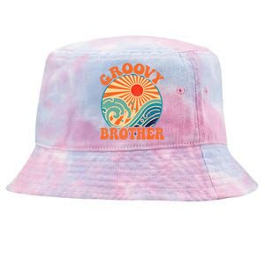 Groovy Brother 70s Aesthetic Nostalgia 1970's Retro Brother Tie-Dyed Bucket Hat