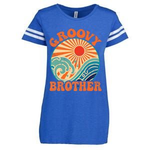 Groovy Brother 70s Aesthetic Nostalgia 1970's Retro Brother Enza Ladies Jersey Football T-Shirt