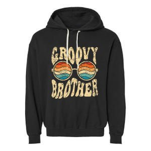 Groovy Brother 70s Aesthetic 1970's Retro Brother Hippie Garment-Dyed Fleece Hoodie