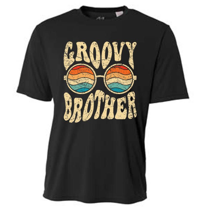 Groovy Brother 70s Aesthetic 1970's Retro Brother Hippie Cooling Performance Crew T-Shirt