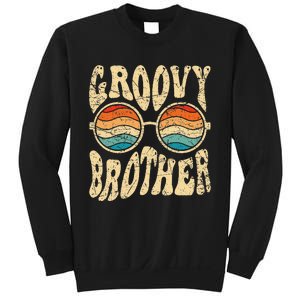 Groovy Brother 70s Aesthetic 1970's Retro Brother Hippie Sweatshirt