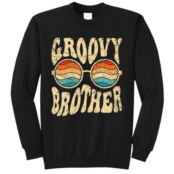 Groovy Brother 70s Aesthetic 1970's Retro Brother Hippie Sweatshirt