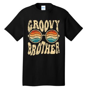 Groovy Brother 70s Aesthetic 1970's Retro Brother Hippie Tall T-Shirt