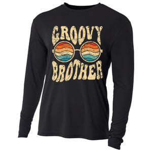 Groovy Brother 70s Aesthetic 1970's Retro Brother Hippie Cooling Performance Long Sleeve Crew