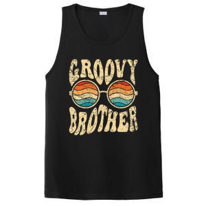 Groovy Brother 70s Aesthetic 1970's Retro Brother Hippie PosiCharge Competitor Tank