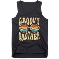 Groovy Brother 70s Aesthetic 1970's Retro Brother Hippie Tank Top