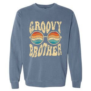 Groovy Brother 70s Aesthetic 1970's Retro Brother Hippie Garment-Dyed Sweatshirt