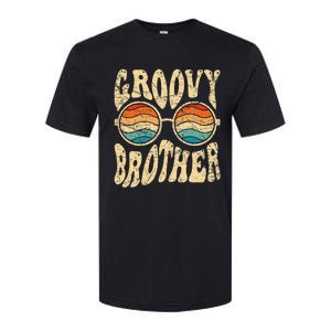 Groovy Brother 70s Aesthetic 1970's Retro Brother Hippie Softstyle CVC T-Shirt