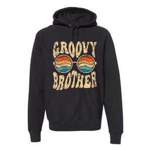 Groovy Brother 70s Aesthetic 1970S Retro Brother Hippie Premium Hoodie