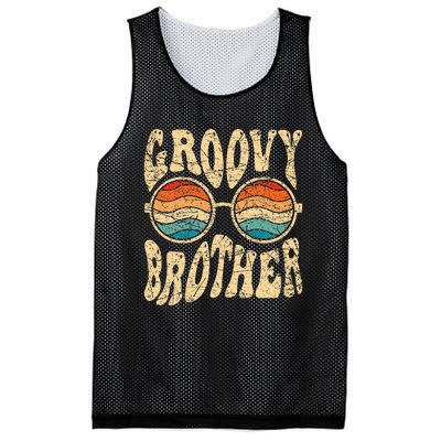 Groovy Brother 70s Aesthetic 1970S Retro Brother Hippie Mesh Reversible Basketball Jersey Tank