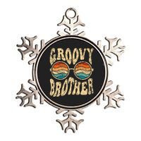 Groovy Brother 70s Aesthetic 1970S Retro Brother Hippie Metallic Star Ornament