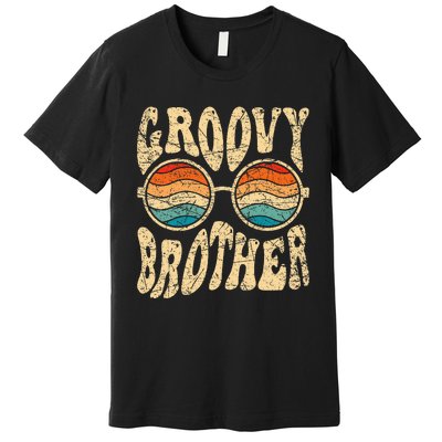 Groovy Brother 70s Aesthetic 1970S Retro Brother Hippie Premium T-Shirt