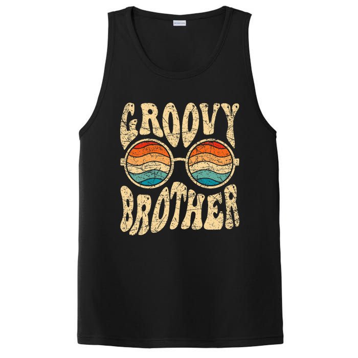 Groovy Brother 70s Aesthetic 1970S Retro Brother Hippie PosiCharge Competitor Tank