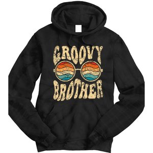 Groovy Brother 70s Aesthetic 1970S Retro Brother Hippie Tie Dye Hoodie