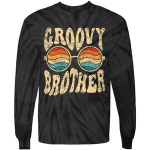 Groovy Brother 70s Aesthetic 1970S Retro Brother Hippie Tie-Dye Long Sleeve Shirt