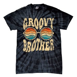 Groovy Brother 70s Aesthetic 1970S Retro Brother Hippie Tie-Dye T-Shirt