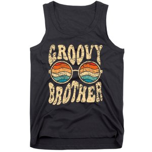 Groovy Brother 70s Aesthetic 1970S Retro Brother Hippie Tank Top