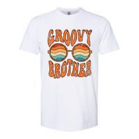 Groovy Brother 70s Aesthetic 1970s Retro Brother Hippie Softstyle CVC T-Shirt