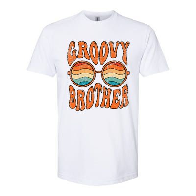 Groovy Brother 70s Aesthetic 1970s Retro Brother Hippie Softstyle CVC T-Shirt