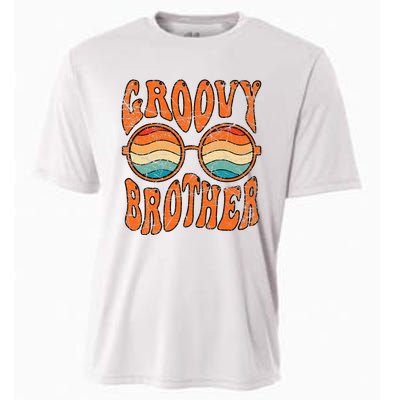 Groovy Brother 70s Aesthetic 1970s Retro Brother Hippie Cooling Performance Crew T-Shirt