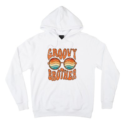 Groovy Brother 70s Aesthetic 1970s Retro Brother Hippie Hoodie