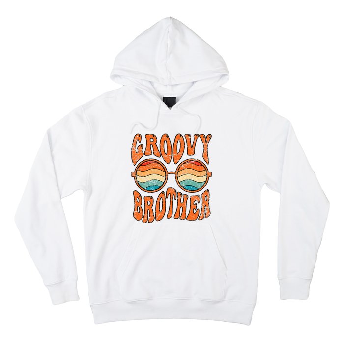 Groovy Brother 70s Aesthetic 1970s Retro Brother Hippie Hoodie