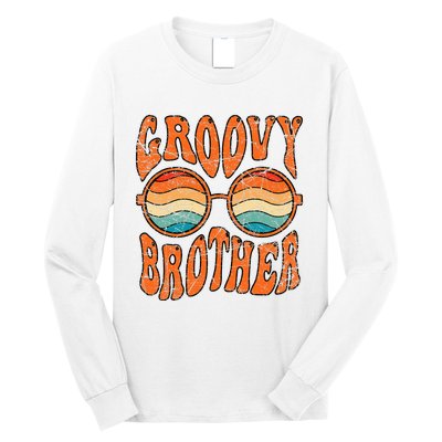 Groovy Brother 70s Aesthetic 1970s Retro Brother Hippie Long Sleeve Shirt