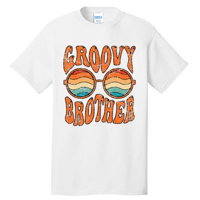 Groovy Brother 70s Aesthetic 1970s Retro Brother Hippie Tall T-Shirt