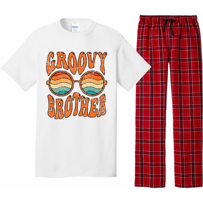 Groovy Brother 70s Aesthetic 1970s Retro Brother Hippie Pajama Set