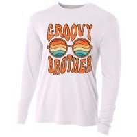 Groovy Brother 70s Aesthetic 1970s Retro Brother Hippie Cooling Performance Long Sleeve Crew